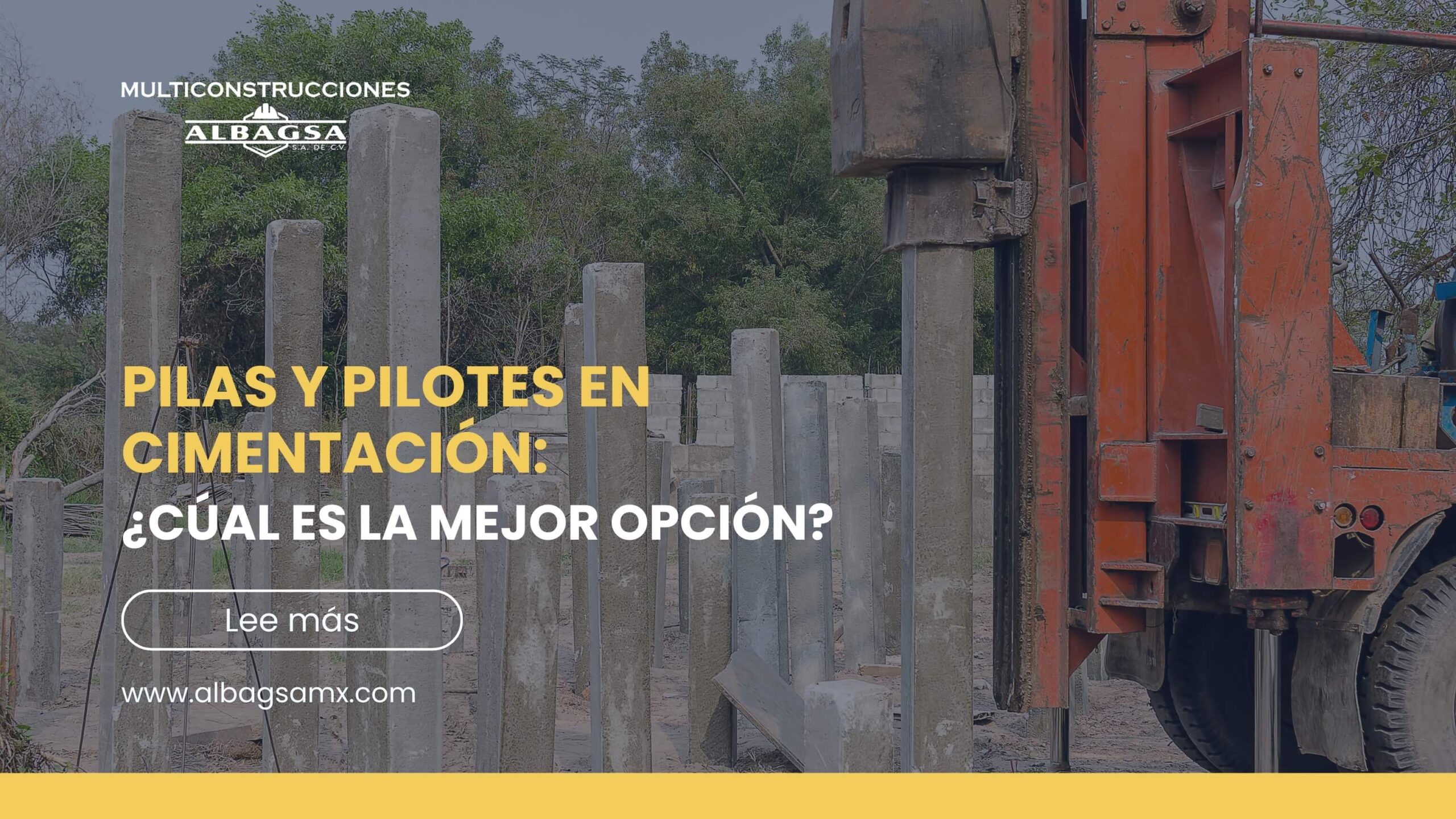 Pilas y pilotes en cimentación